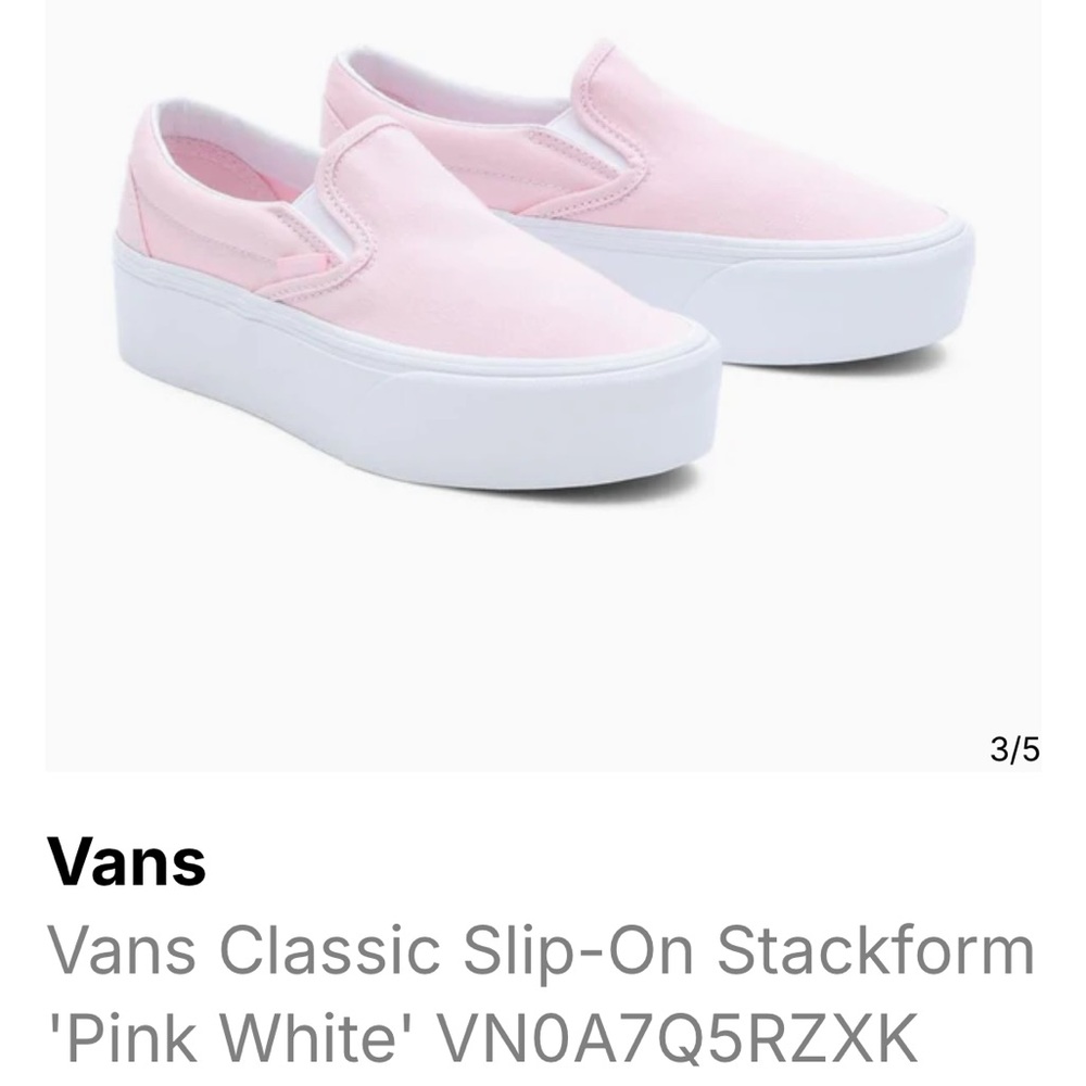 Vans Pink and White Stackform Sneakers 7.5